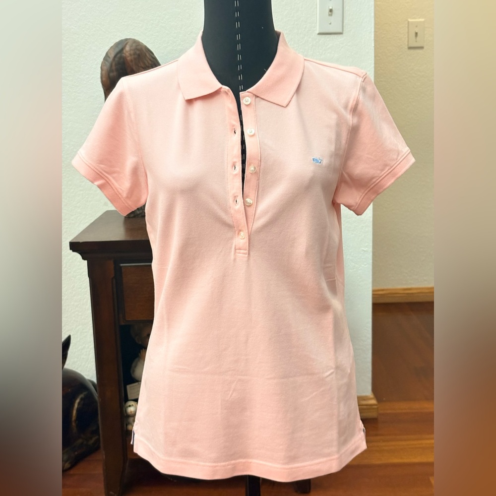 VINEYARD VINES WOMENS PINK POLO TOP SHIRT SIZE SMALL NEW WITH TAGS SEE PICS - Picture 3 of 10